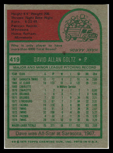 1975 Topps #419 Dave Goltz