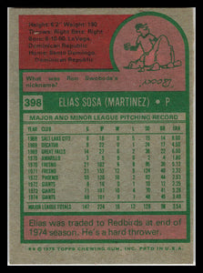 1975 Topps #398 Elias Sosa