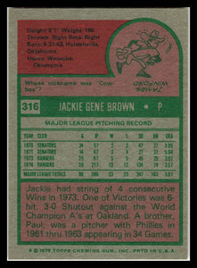 1975 Topps #316 Jackie Brown