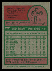 1975 Topps #272 Lynn McGlothen