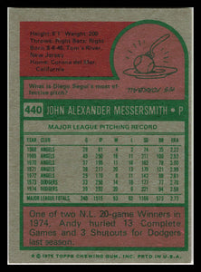 1975 Topps #440 Andy Messersmith