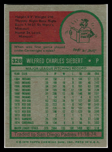 1975 Topps #328 Sonny Siebert