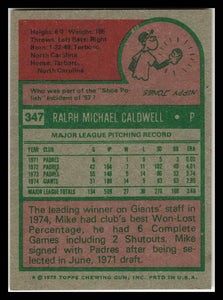 1975 Topps #347 Mike Caldwell