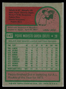 1975 Topps #147 Pedro Garcia