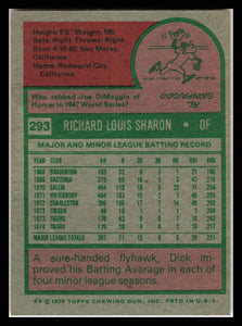 1975 Topps #293 Dick Sharon