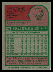 1975 Topps #455 Don Wilson