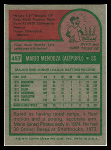 1975 Topps #457 Mario Mendoza