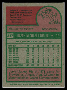 1975 Topps #317 Joe Lahoud