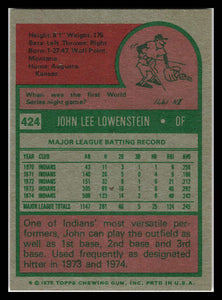 1975 Topps #424 John Lowenstein