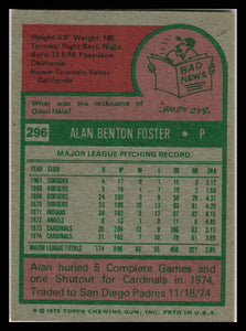 1975 Topps #296 Alan Foster