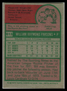 1975 Topps #613 Bill Parsons