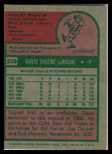 1975 Topps #258 Dave LaRoche