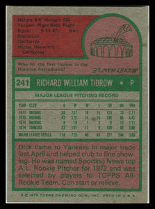 1975 Topps #241 Dick Tidrow