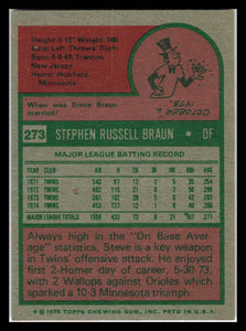 1975 Topps #273 Steve Braun