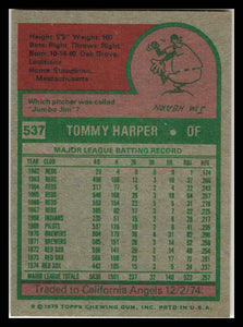 1975 Topps #537 Tommy Harper