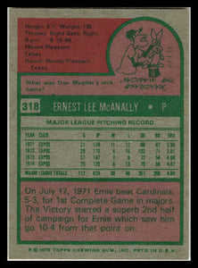 1975 Topps #318 Ernie McAnally