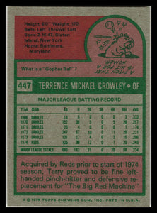 1975 Topps #447 Terry Crowley