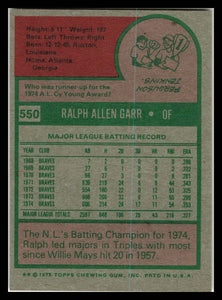 1975 Topps #550 Ralph Garr