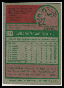 1975 Topps #144 Jim Wohlford