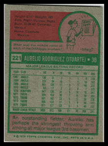 1975 Topps #221 Aurelio Rodriguez