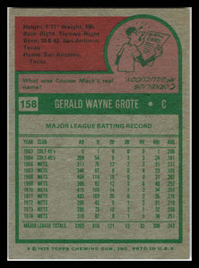 1975 Topps #158 Jerry Grote