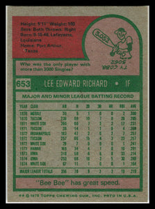 1975 Topps #653 Lee Richard