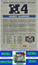 Load image into Gallery viewer, 1996 Classic NFL Experience #N4 Barry Sanders M/F Super Bowl Game NM