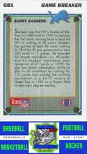 Load image into Gallery viewer, 1991 Upper Deck #GB1 Barry Sanders M/F Game Breaker Holograms NM