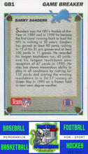 Load image into Gallery viewer, 1991 Upper Deck #GB1 Barry Sanders M/F Game Breaker Holograms NM