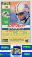 Load image into Gallery viewer, 1990 Score 100 Hottest #5 Barry Sanders M/F NM