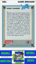 Load image into Gallery viewer, 1991 Upper Deck #GB1 Barry Sanders M/F Game Breaker Holograms NM