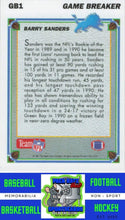 Load image into Gallery viewer, 1991 Upper Deck #GB1 Barry Sanders M/F Game Breaker Holograms NM