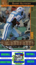 Load image into Gallery viewer, 1996 Score Board NFL Lasers #4 Barry Sanders M/F NM