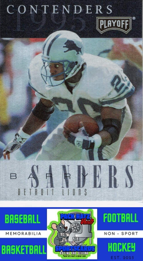 1995 Playoff Contenders #5 Barry Sanders / Errict Rhett M/F Back-To-Back NM