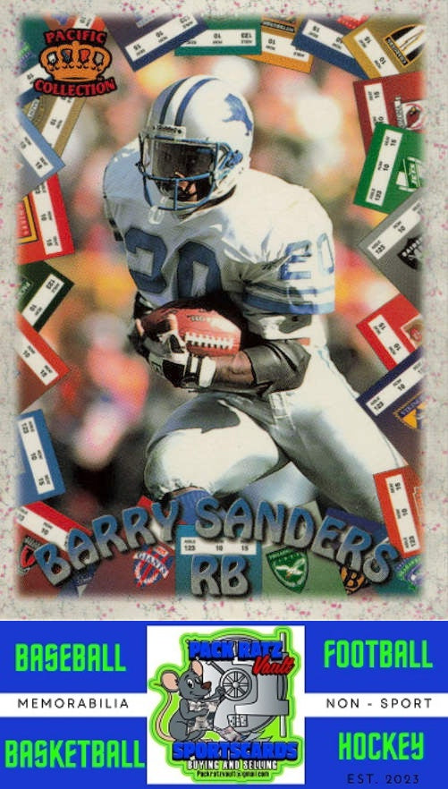 1996 Pacific Litho-Cel #GT-71 Barry Sanders M/F Game Time NM