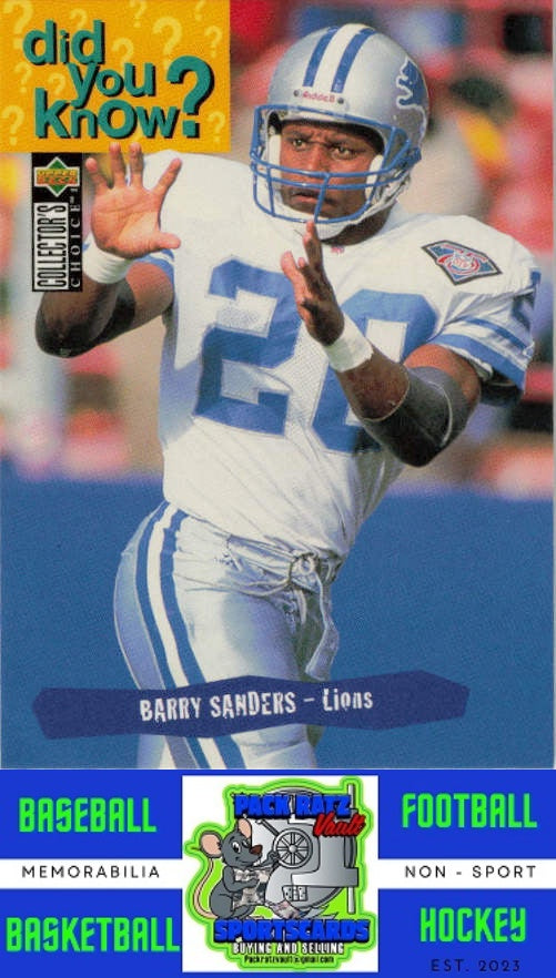 1995 Collector's Choice #31 Barry Sanders M/F NM