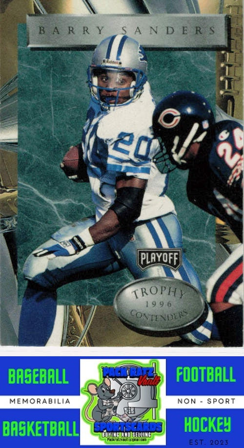 1996 Playoff Trophy Contenders #20 Barry Sanders M/F NM