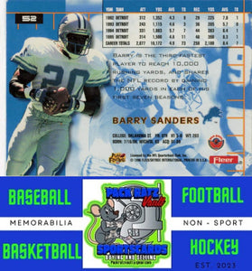 1996 Ultra #52 Barry Sanders M/F NM