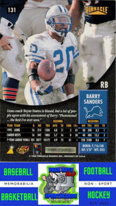 1996 Pinnacle #131 Barry Sanders M/F Foil NM