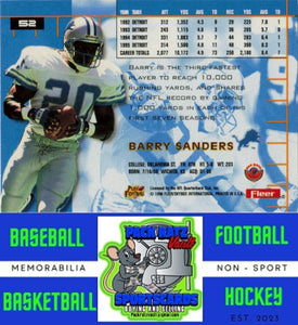 1996 Ultra #52 Barry Sanders M/F NM