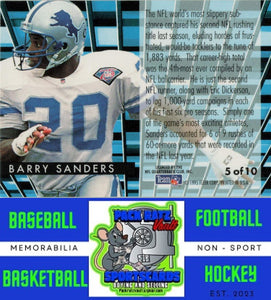 1995 Fleer #5 Barry Sanders M/F Gridiron Leaders NM