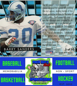 1995 Fleer #5 Barry Sanders M/F Gridiron Leaders NM