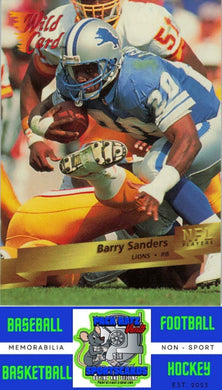 1993 Wild Card #124 Barry Sanders M/F 1000 Stripe NM