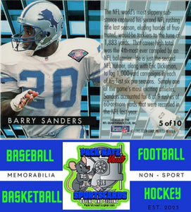 1995 Fleer #5 Barry Sanders M/F Gridiron Leaders NM