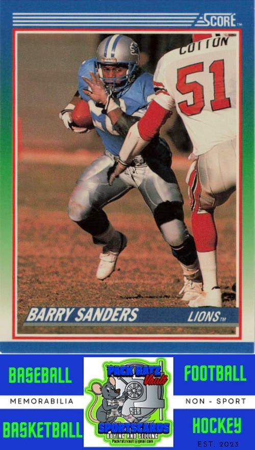 1990 Score 100 Hottest #5 Barry Sanders M/F NM