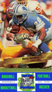 1993 Wild Card #124 Barry Sanders M/F 1000 Stripe NM