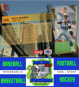 1993 Wild Card #124 Barry Sanders M/F NM