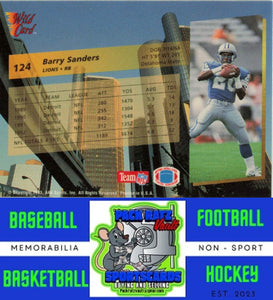 1993 Wild Card #124 Barry Sanders M/F NM