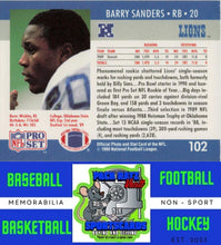 Load image into Gallery viewer, 1990 Pro Set #102 Barry Sanders M/F NM