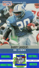 Load image into Gallery viewer, 1990 Pro Set #102 Barry Sanders M/F NM